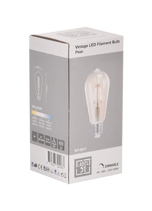 Lichtbron Led Kooldraadlamp Peer - Glas