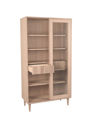 Vitrinekast Jule - Naturel - Eiken - 100 cm