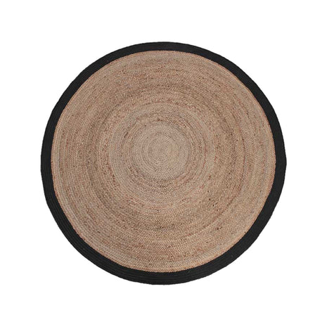 Vloerkleden Jute - Zwart - Jute - 150x150 cm