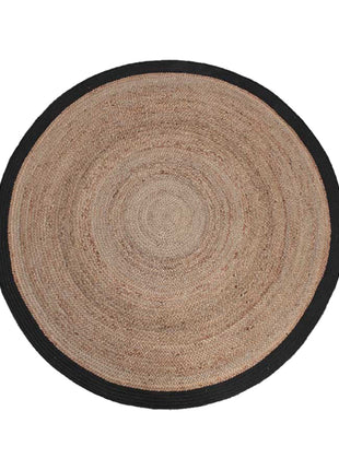 Vloerkleden Jute - Zwart - Jute - 150x150 cm