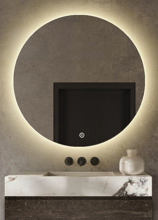 Badkamerspiegel Met Verlichting - Badkamerspiegel Rond 60 cm - Anti Condens - 3 Standen - 60 cm
