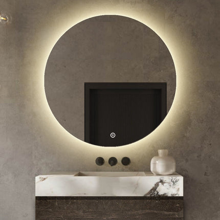 Badkamerspiegel Met Verlichting - Badkamerspiegel Rond 60 cm - Anti Condens - 3 Standen - 60 cm