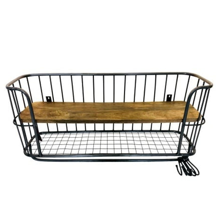 Wandrek metaal  hout