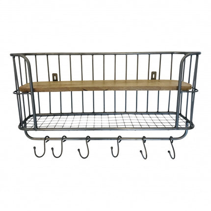 Wandrek metaal  hout