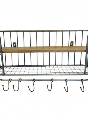 Wandrek metaal  hout