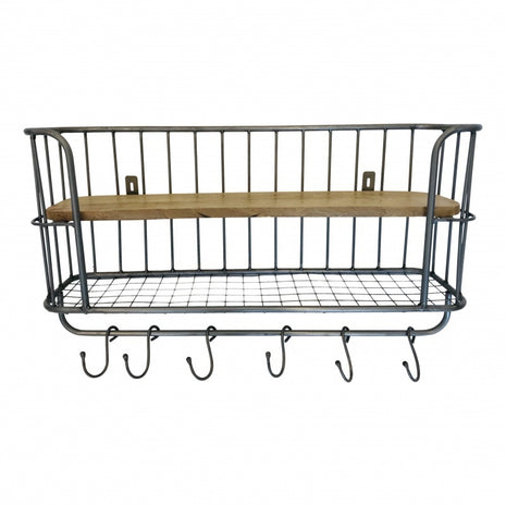 Wandrek metaal  hout