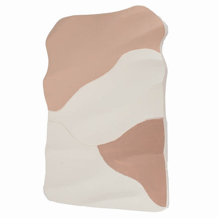 Wanddecoratie art wit met sandstone