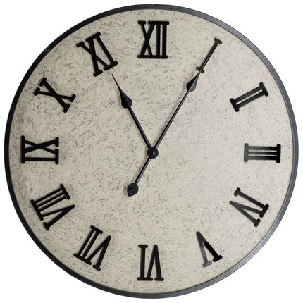 Wandklok metaal 60cm off-white