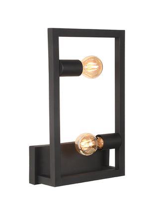 Wandlamp Quadrato - Zwart - Metaal