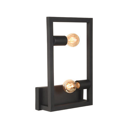 Wandlamp Quadrato - Zwart - Metaal