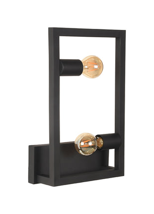 Wandlamp Quadrato - Zwart - Metaal