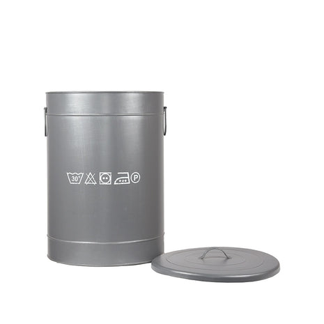 Wasmand - Grijs - Metaal - L