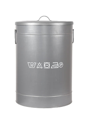 Wasmand - Grijs - Metaal - L