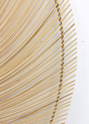 Wandspiegel - ø90 cm - Naturel - Bamboe