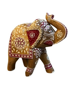 Wooden elephant India M